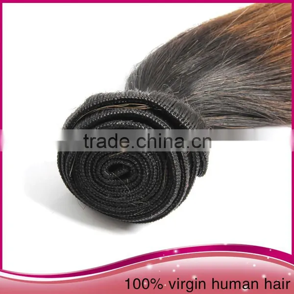 22"Ombre Straight Wave Human Hair Brazilian Italian Weave Human Hair Extension photo-2