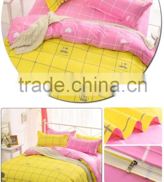 Simple Style Multicolor Grid Plaid Bedding Set photo-5