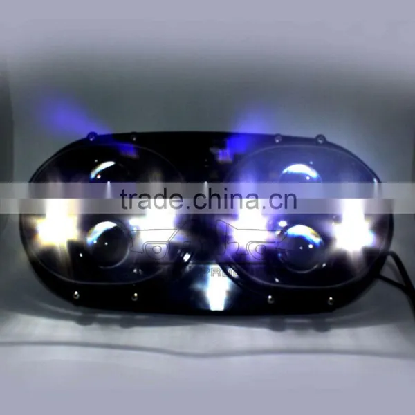 BJ-HL-018 Waterproof Ultra Bright Aluminum Housing Clear PC Lens Black LED Motorcycle Headlight photo-5