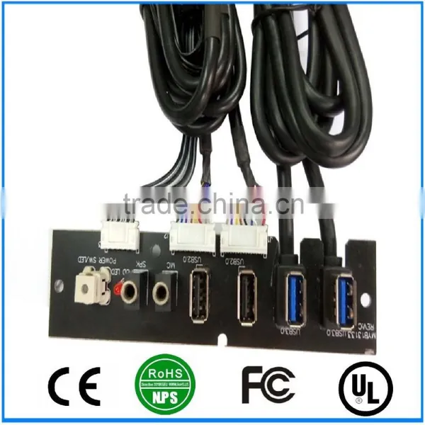 Front Panel Dual USB3.0+Dual USB2.0 HD AUDIO+LED SW Computer Case Front Panel Cable photo-3