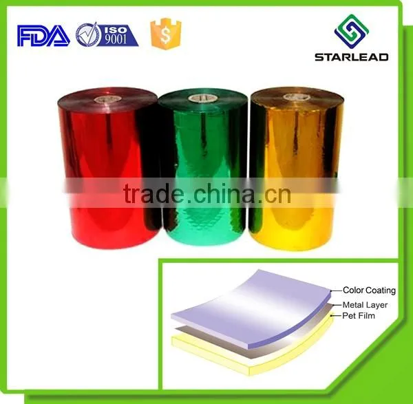 Colored Metallized Film / Metal Color Heat Transfer Film / Colorful Metallic Film Roll photo-3