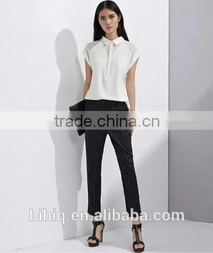2015 Fashion Design White Loose Cardigan Women Chiffon Shirt photo-2