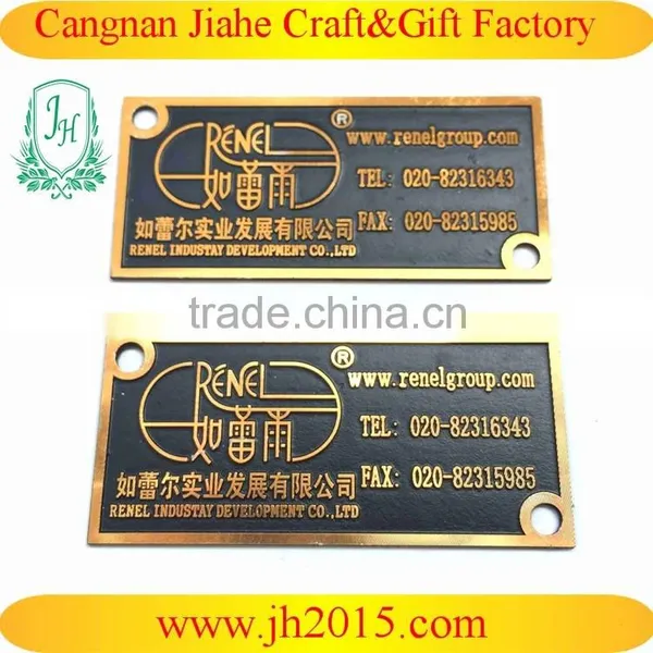 Golden Logo Metal Nameplate for Furniture in Aluminum Highlight Plate photo-6