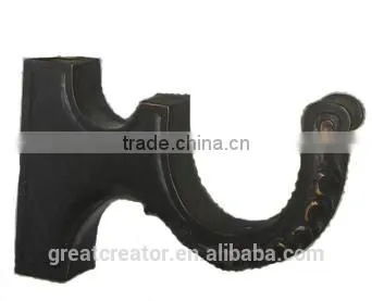 Decorative Cherry Wood Curtain Rod Wall Mounting Brackets photo-4