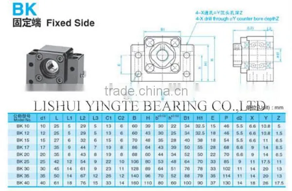 BK15 Ball Screw Support Made in China in Good Quality Cheap Prices Hot Sale photo-2