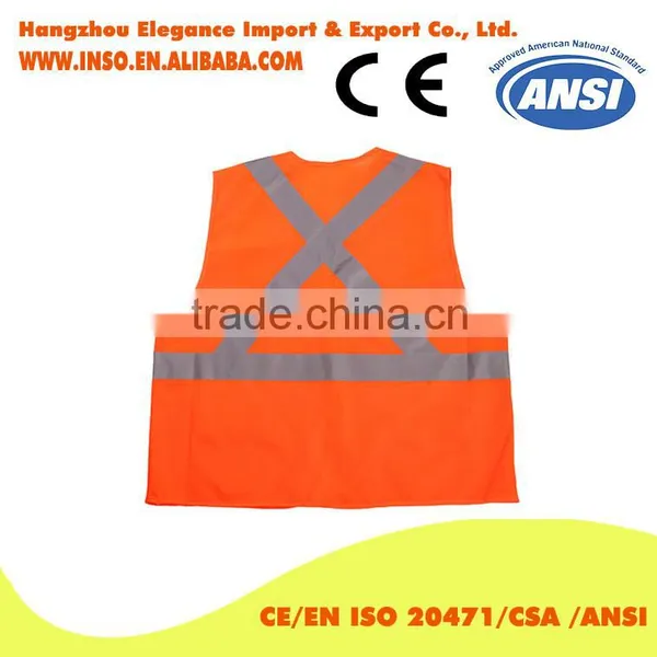 Safety Work Vest High Visibility Ansi Reflective Safety Vest Withpocket photo-2
