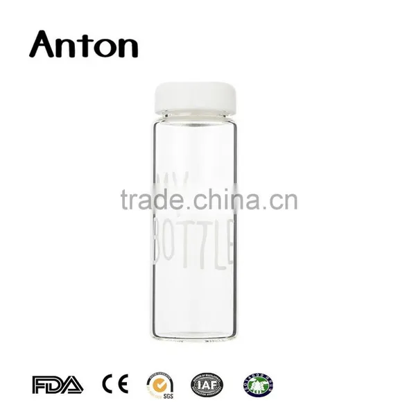 14oz High Quality Stocked Eco-friendly Feature Bpa Free Custom Glass Bottle photo-6