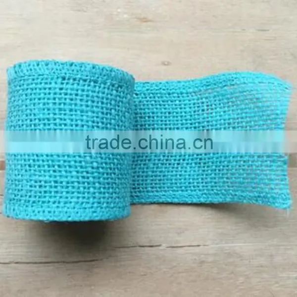 Natural Satin Christmas Ribbons Polyester Linen Ribbon photo-4