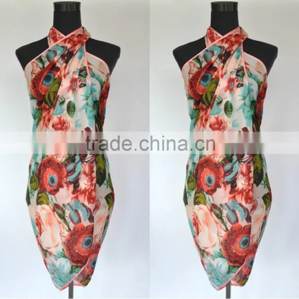 Fashionable Beach Pareo Sarong in 100% Polyester BP068 - With Audited Factory Quality Choice photo-6