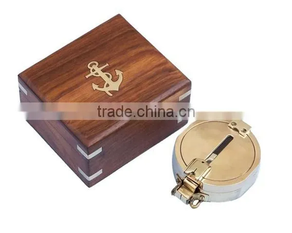 Nautical Solid Brass Clinometer Compass- Brass Pocket Compass 13430 photo-2