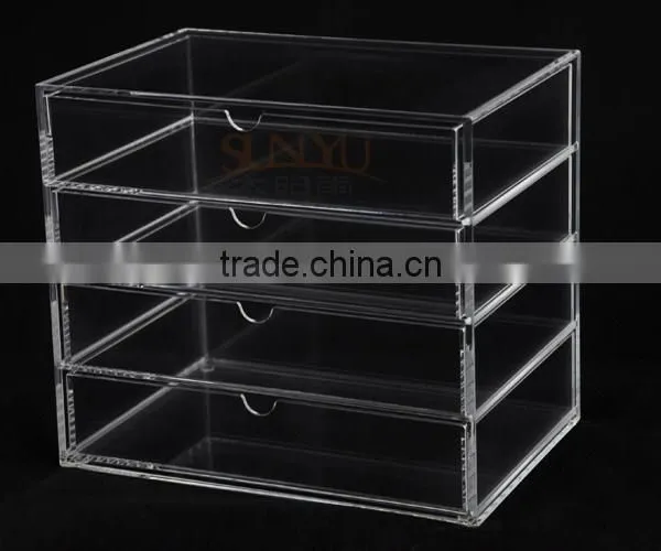 4 Layers Free Slide Acrylic Drawer Clear Box Storage photo-3