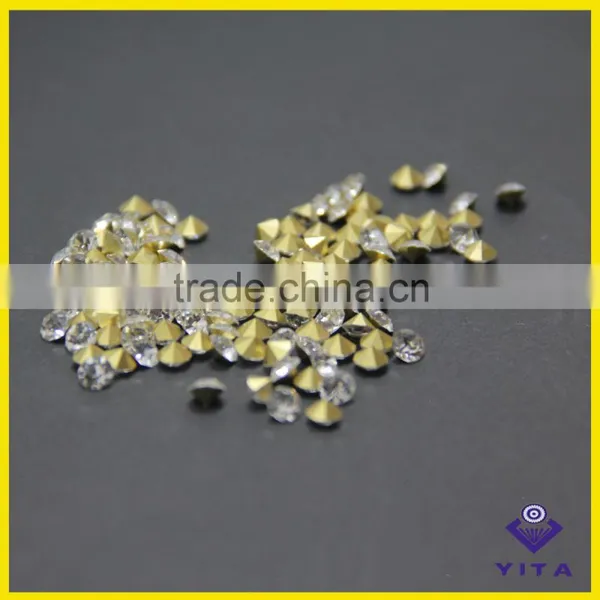 Big Size White Machine Cut Glass Chaton Crystal Point Back Rhinestone for Jewelry photo-5
