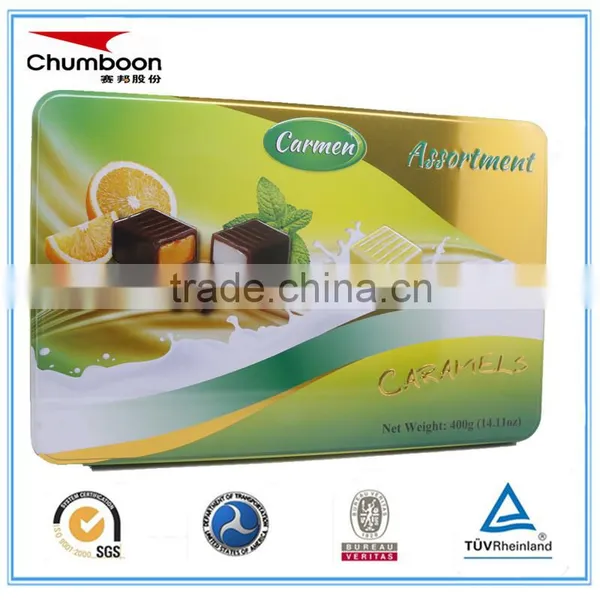 Metal Material and Tinplate Metal Type Candy Box With Pvc Window on Top photo-2