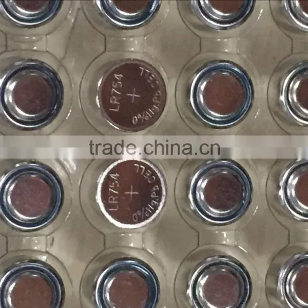 0% Hg, Pb AG5 LR754 1.5v Alkaline Button Cell Battery Ag1 Ag3 Ag5 Ag4 Ag10 Ag12 Ag13 Batteries photo-4