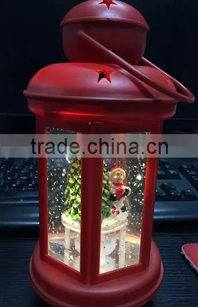 Water Swirling Led Christmas Lantern Light Baterry Operated photo-3