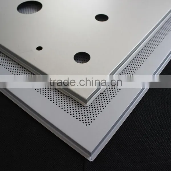 Customized Flat Perforated Panel Metal Ceiling Suspended Ceiling Board Aluminum Lay In Ceiling photo-5