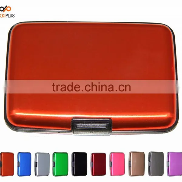 Luckiplus Inventory RFID Blocking Aluminum Credit Card Holder for Men & Women, Cool Slim Metal Busin Golder photo-2