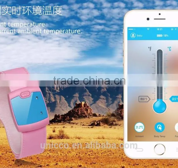 Smart Watch Thermometer for Baby Use Supported Smart Phone Apps Bluetooth Remote Monitoring photo-2