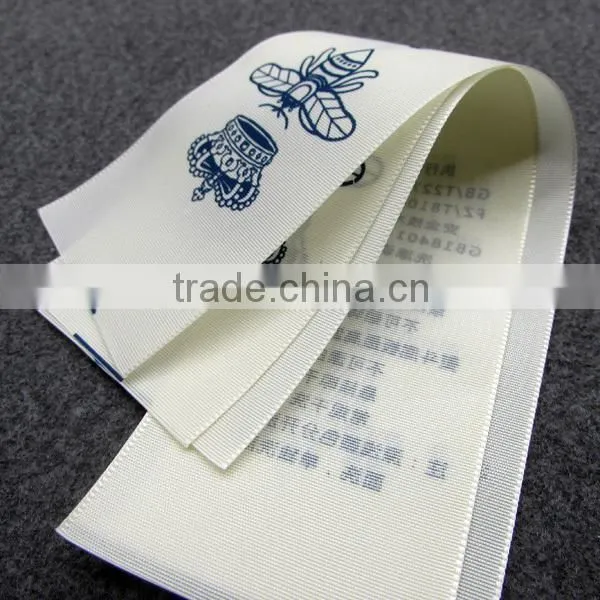 Navy Silk Printing Carelabel For Leather Bags photo-2