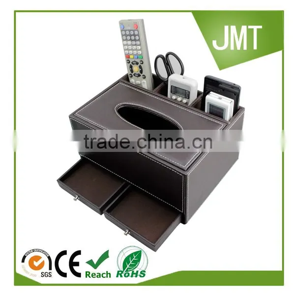 JMT Factory Multifunctional PU Leather Wholesale Storage Box Tissue Box photo-5