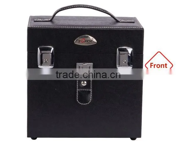 Pro Trolley Pvc Makeup Case With Light Mirror Portable Beach Cosmetic Bag For Women(3 Colors) photo-3