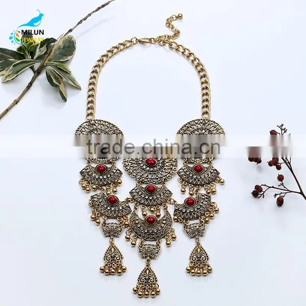 Yiwu Wholesale Handmade Jewelry Fashion Charm Pendant Vintage Maxi Necklace photo-3