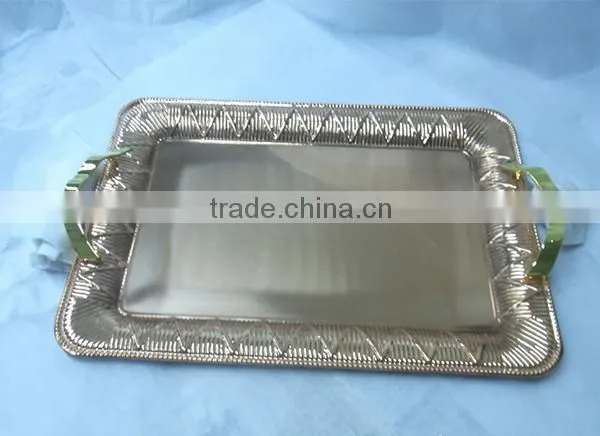 Sterling Silver Holloware Metal Salver Silver Plated Serving Trays for Wedding Tableware Service Tray photo-4