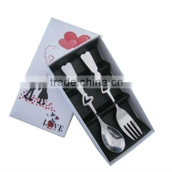 stainless steel spoon and fork
