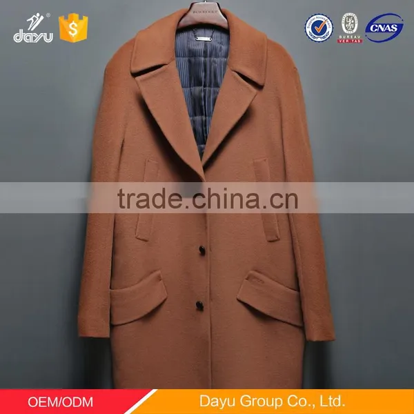 Black and Camel Colors Fashion Cashmere Coat Korea Style Casual Winter Cashmere Coat