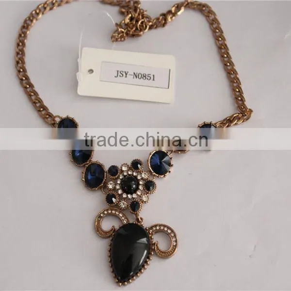 Fashion Design Gold Plated Women Necklace Crystal Necklace Wholesale photo-6