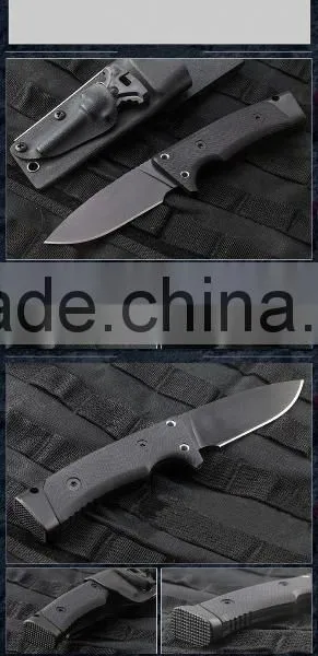 OEM D2 Blade Hunting Survival Knife With Fire Starter photo-3
