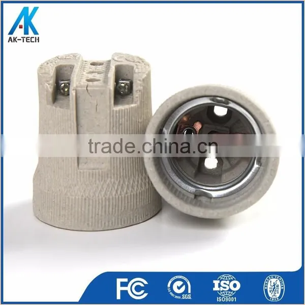 Porcelain Electric Socket , Lamp Holder E26 E27 F519 Stand Lamp Base