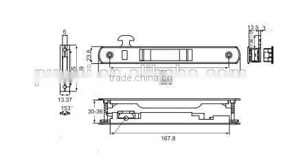 Aluminum Accessories Sliding Window Lock Aluminium Window Security Lock photo-2