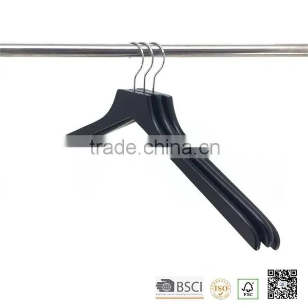 High Quality Black Wood Shirt Hanger, Shirt Hanger, Wood Shirt Hanger, Flat Shirt Wooden Hanger photo-4