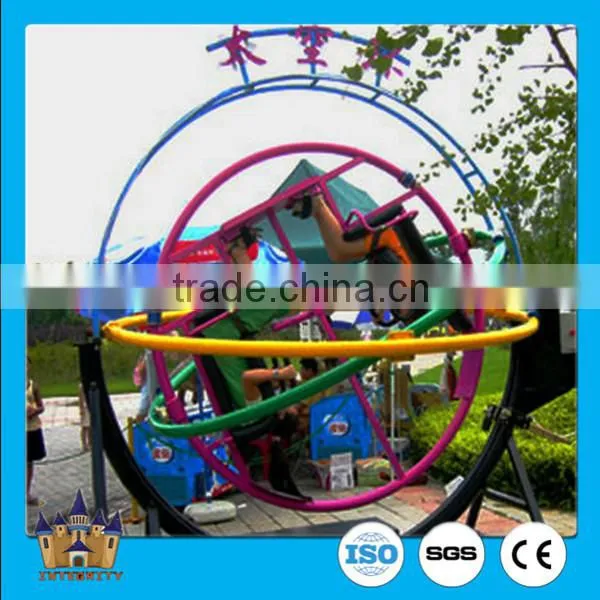China Mini Thrilling Rides Attractive Equipment Trailer Amusement Rides Human Gyroscope for Sale photo-2