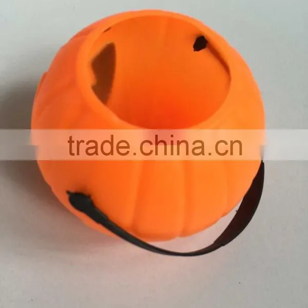 Halloween Plastic Pumpkin Basket, Light up Halloween Buckets, Big Size Halloween Pumpkin Basket photo-4