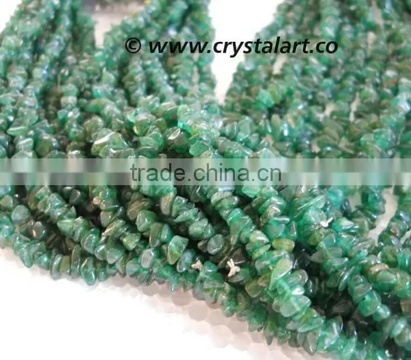 Green Aventurine Chips 36 Inches Strings photo-2
