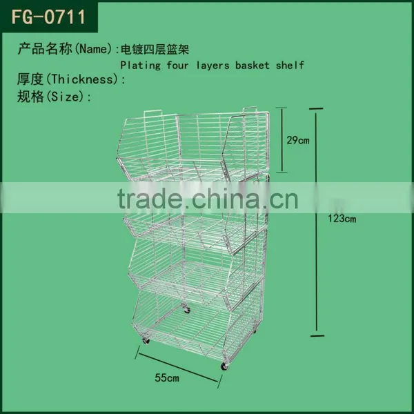 4 Layers Big Basket /clothing Basket / Supermarket Baskets photo-2