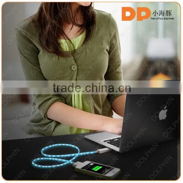 Factory Supply Glowing Flat el Micro Usb Cable for Phone /power Bank photo-5