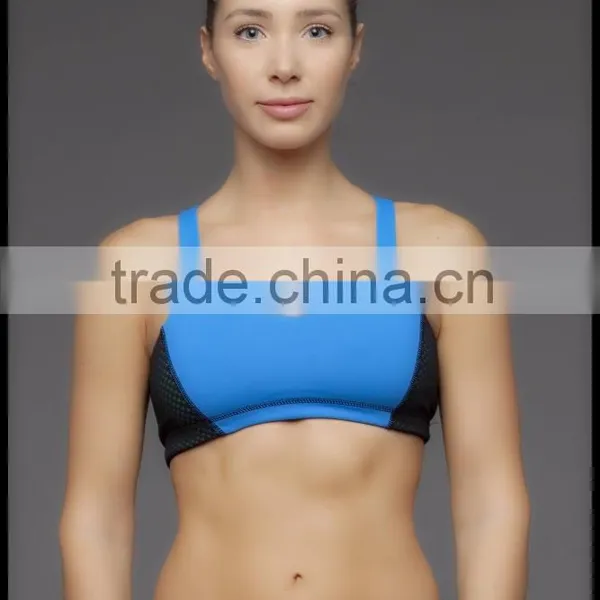 Hot Design Supplex Fabric Sexy Ladies Sports Bra With Mesh Panel on Both Sider Fitness Wear Office In Unite State (USA) photo-2
