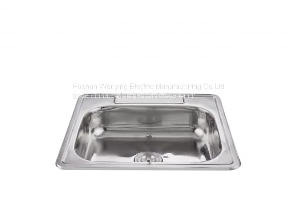 Large volume single rectangular kitchen sink  WY2522