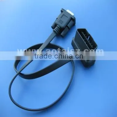 Factory Custom 16 PIN OBD II Male to DB9 Male Flat Wire photo-2