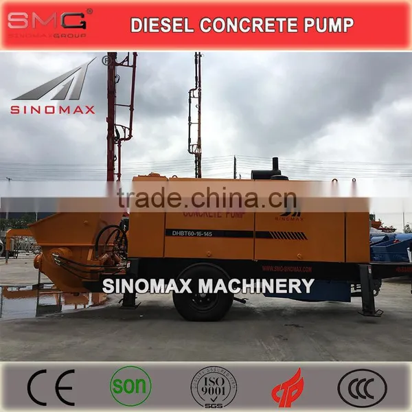 TOP! 60m3/h 80m3/h Diesel Engine Trailer Concrete Pump for Sale With CE Certificated photo-6