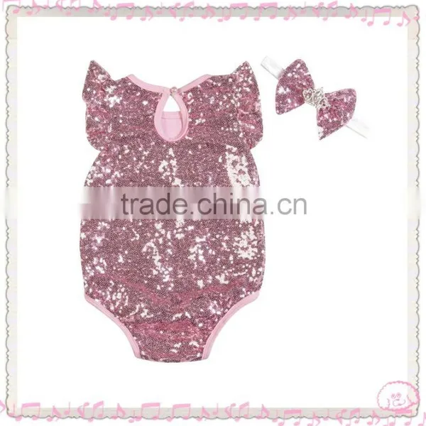 Baby New Model Sequin Romper Baby Romper in Stock From Kapu Garment photo-3
