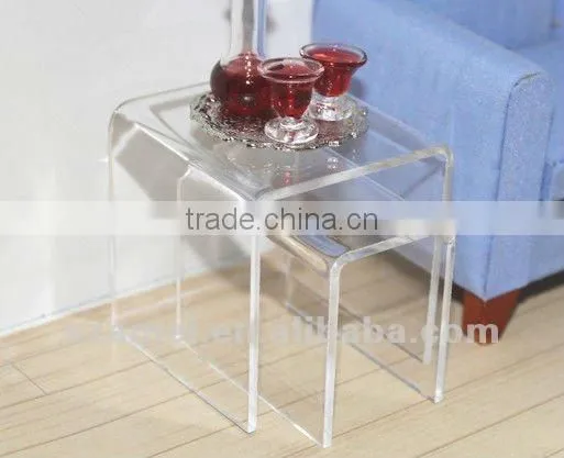 10mm clear acrylic set of 2 tables