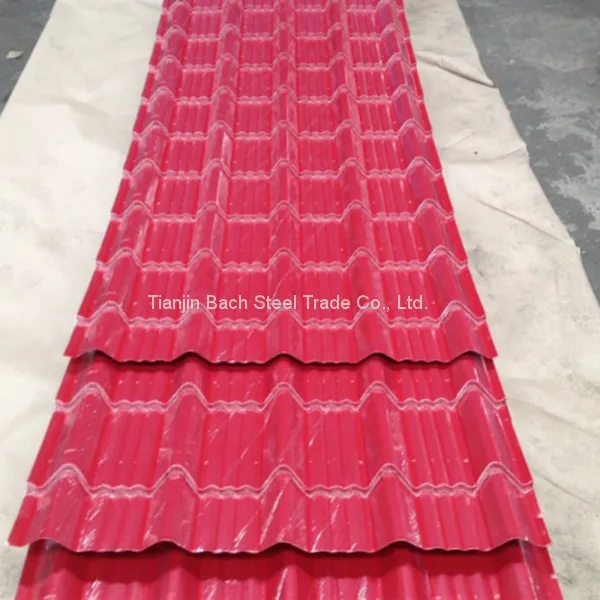 0.28mm PPGI GI Wave Coated Corrugated Metal Roofing Sheet photo-3