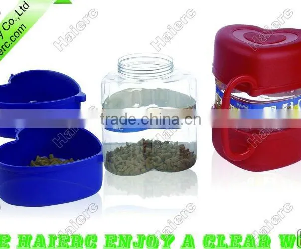 Pet Travelling jar with 2-function(Storage,feeding&watering)1000g P636:
