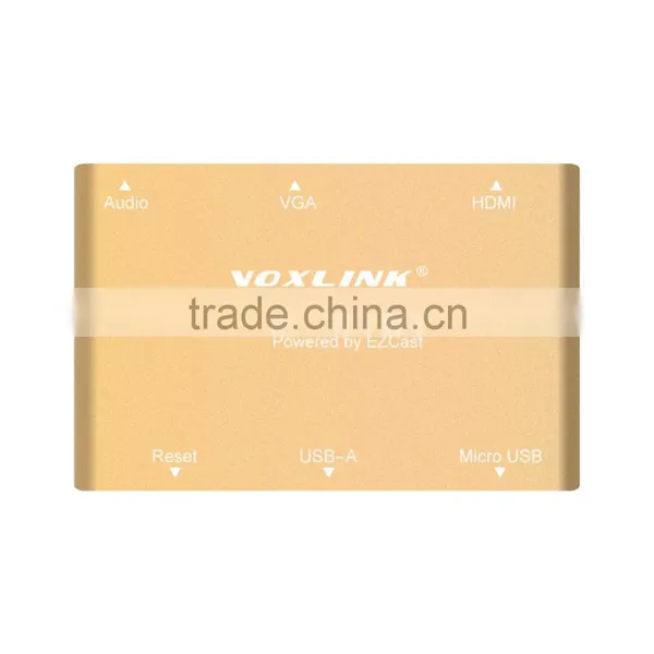 1080P HDMI And VGA+Audio Dual Display Converter Digital AV Multiport Adapter Golden photo-3