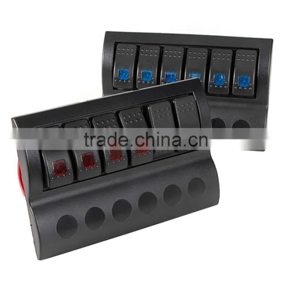 Brand New Waterproof 6 Gang Led Boat Marine Rocker Switch Panel RV photo-2