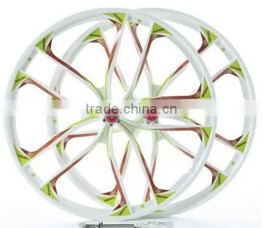26inch 10 Spoke Lightest Strongest Magnesium Alloy Bike Wheel /fixed Gear Type Hub Bike Wheel photo-2